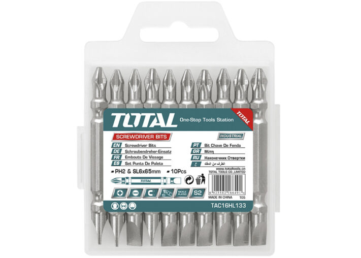 BLISTER 10 PCS PUNTERAS DOBLES DESTORNILLADOR PH2 - SL6 MAGNÉTICAS