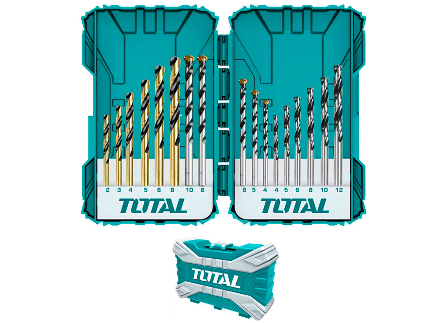 ESTUCHE 16 BROCAS TALADRO (6 METAl_ 2,3,4,5,6,8 - 5 PIEDRA_ 4,5,6,8,10 - 5 MADERA_ 4,5,6,8,10)