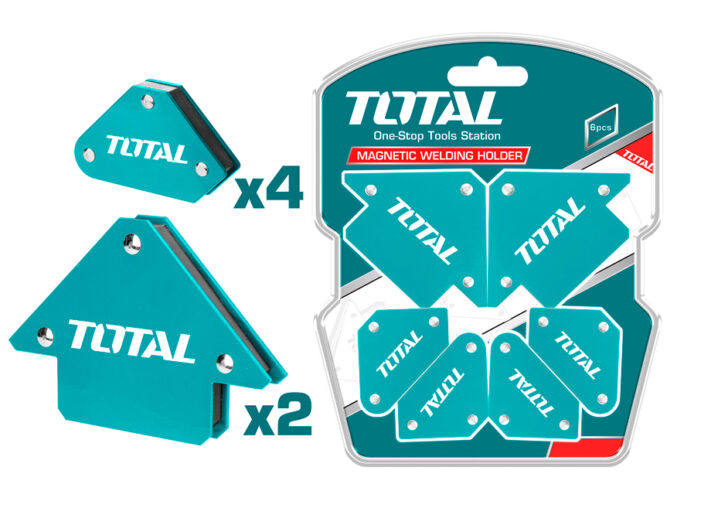 6 ESCUADRAS MAGNETICAS SOLDAR (2x3" 11.5KG - 4xMini 4.5KG) TOTAL