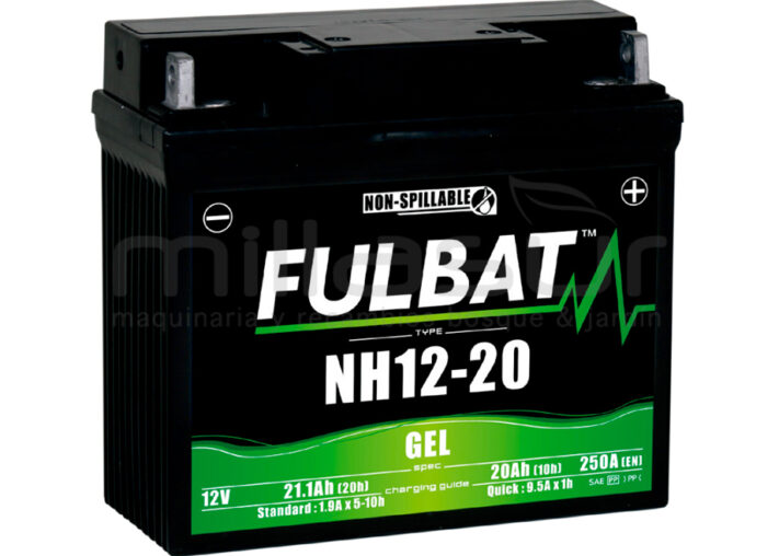 BATERIA GEL NH12-20 20 AH (182 x 77 x 168) +DER - 200A CCA