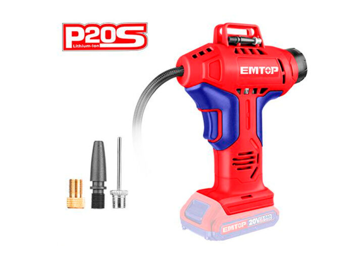 COMPRESOR AUTO BATERÍA 20V - P20S - EMTOP (160PSI -11bar) (NO INCLUYE BATERÍA NI CARGADOR)