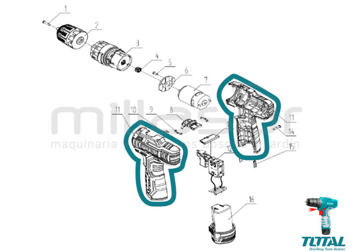 CONJUNTO CARCASAS TDLI12325 ( 11)