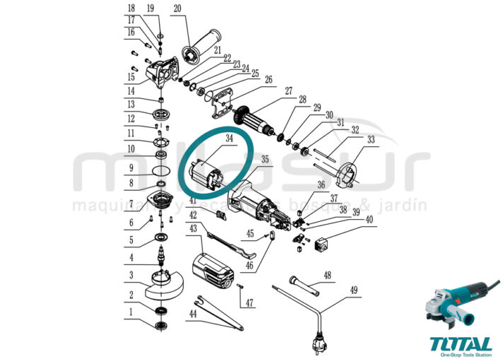 ESTATOR AMOLADORA TG1091156