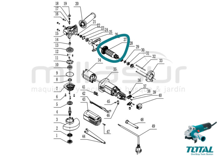 ROTOR INTERNO AMOLADORA TG1091156